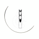 Aiguille suture intestinale 1/2 courbe ronde chas ressort