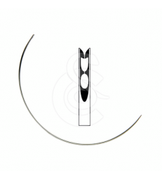 Aiguille suture intestinale 1/2 courbe ronde chas ressort