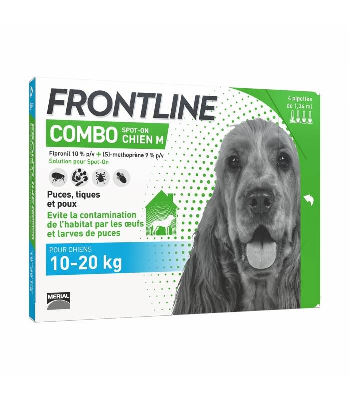 FRONTLINE COMBO SPOT-ON CHIEN M - 4 pipettes