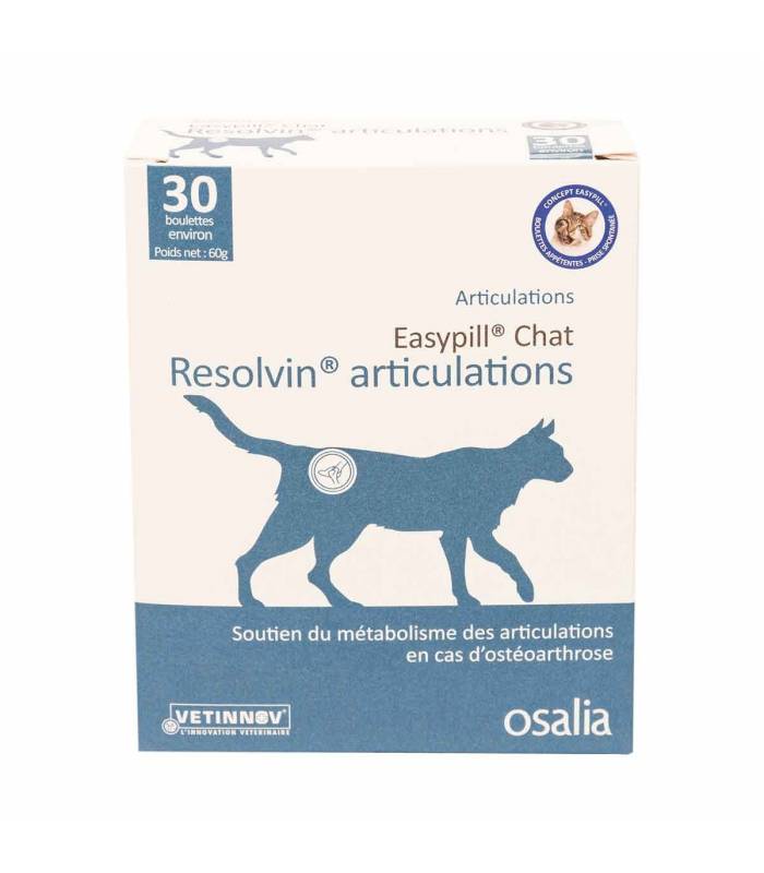 Easypill Chat Resolvin Articulations - Boîte de 30 boulettes