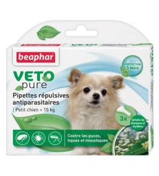 Pipettes répulsives anti-parasitaires Beaphar Petit Chien