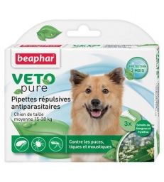 Pipettes répulsives anti-parasitaires Beaphar Chien Moyen