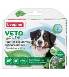 Pipettes répulsives anti-parasitaires Beaphar Grand Chien