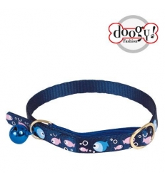 Collier "poisson" chat bleu