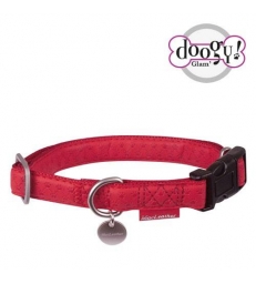 Collier réglable Mc Leather rouge