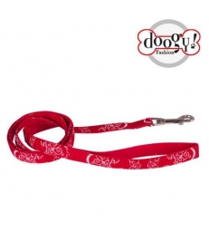 Laisse tissu rouge Doogy Gamme Plage