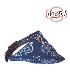 Collier réglable tissu bleu Doogy Gamme Plage