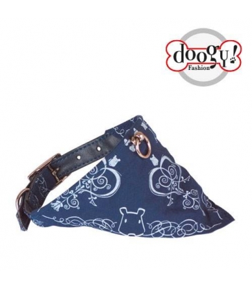 Collier réglable tissu bleu Doogy Gamme Plage