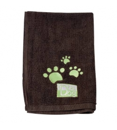 Lot de 2 serviettes Microfibre Idealdog marron