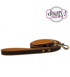 Laisse Doogy Cuir Cognac