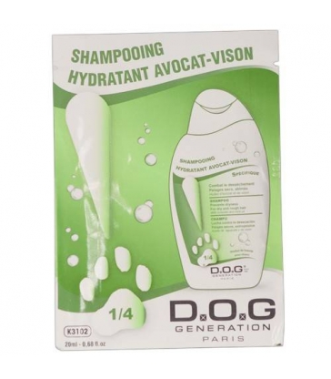 Echantillon de shampooing avocat vison Dog Generation