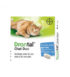 Drontal Chat Duo .Boîte de 2x2 comprimés
