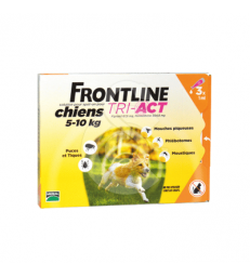 Frontline Tri-Act S Chien 5-10 kg . 3 pipettes de 1 ml