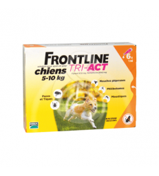 Frontline Tri-Act S Chien 5-10 kg . 6 pipettes de 1 ml