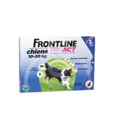 Frontline Tri-Act M Chien 10-20 kg . 3 pipettes de 2 ml