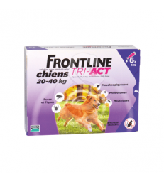 Frontline Tri-Act L Chien 20-40 kg . 6 pipettes de 4 ml