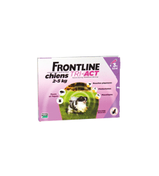 Frontline Tri-Act XS Chien 2-5 kg . 3 pipettes de 0,5 ml