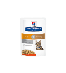 Feline K/D + Mobility Poulet Sachet Repas . 12 sachets de 85 g