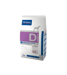 Veterinary HPM Dog D1 Dermatology Support . Sac de 3 kg