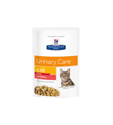Feline C/D Urinary Stress Saumon Sachet repas . 12 sachets de 85 g