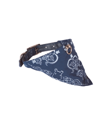 Collier-bandana Plage Doogy .1,6 cm - Longueur : 34 à 44 cm - Bleu