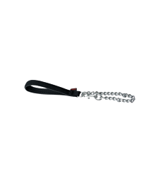 Laisse chaîne avec poignée Confort .Poignée 3,0cm - Chaîne très forte 4mm - Lg : 60cm