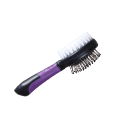 Brosse Perfect Care Chat double : à picots métals et poils .Lg : 21 cm