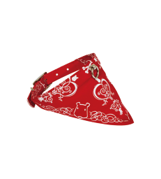 Collier-bandana Plage Doogy .1,6 cm - Longueur : 34 à 44 cm - Rouge