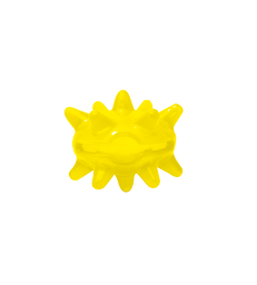 Jouet chien Pop : Crazy Urchin Toy .M - L9 x P7 cm - Jaune