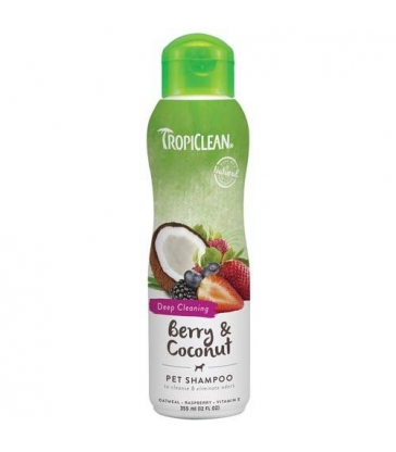 Shampooing Tropiclean Fruits Rouges et Noix de Coco