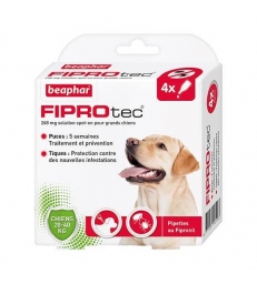 Pipettes antiparasitaires Beaphar Fiprotec pour grands chiens