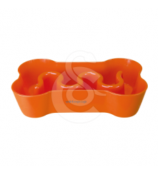 Gamelle anti-glouton Pop Os .840 ml - L23 x P14 x H5 cm - Orange