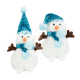 Jouet Noël chien : Lot de 4 peluches Bonhomme de neige