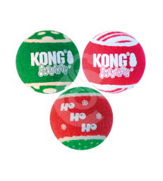 Kong Holiday SqueakAir Tennis Ball .Medium Lot de 3