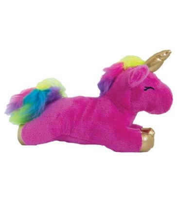 Peluche Licorne rose et or 15 cm