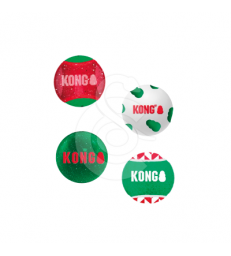 Kong Holiday Occasions Balls.Taille : M - Lot de 4