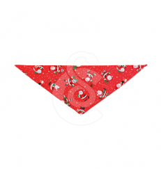 Accessoire Noël chien/chat : Bandana de Noël.T3 - Dimensions : 75 x 28 cm - Rouge