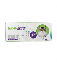 Bravecto Spot On Chat 6,25-12,5 kg.Boîte de 2 applicateurs de 1,79 ml