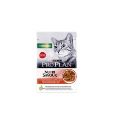 Cat Sterilised Boeuf Sauce Sachet repas. 26 sachets de 85 g