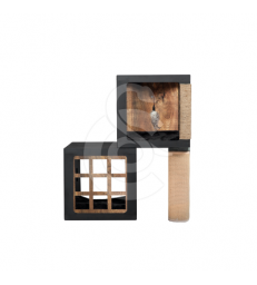 Arbre à chat Habikatt BeOneBreed.2 cubes de 38 x 38 x 38 cm et accessoires - Noir