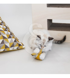 Jouet chat Homycat.Mini-berlingot - L7 x P7 x H7 cm - Coloris assortis