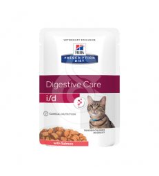 Feline I/D Digestive Care Activ Biome+ Saumon Sachet repas. 12 sachets de 85 g