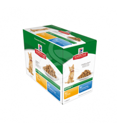 Feline Kitten Pack Mixte Sachet repas. 12 sachets de 85 g (6 au poulet + 6 au poisson)