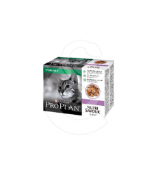 Cat Sterilised Dinde Gelée Sachet repas. Multipack de 10 sachets de 85 g