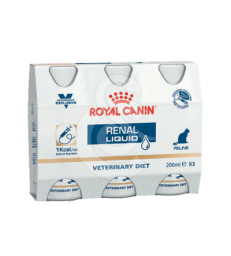 Veterinary Diet Cat Renal Liquid.Pack de 3 bouteilles de 200 ml