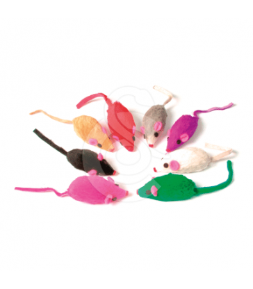 Jouet chat Zolux : 8 Souris en fourrure