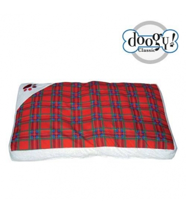 Matelas ouatiné Doogy Ecossais rouge