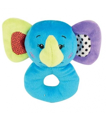 Peluche Hochet Rond Puppy Elephant