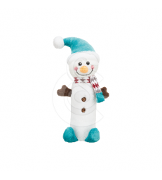 Jouet Noël chien : Lot de 3 peluches Bonhomme de neige