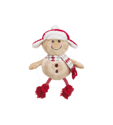 Jouet Noël chien : Lot de 3 peluches Bonhomme Pain d'épice